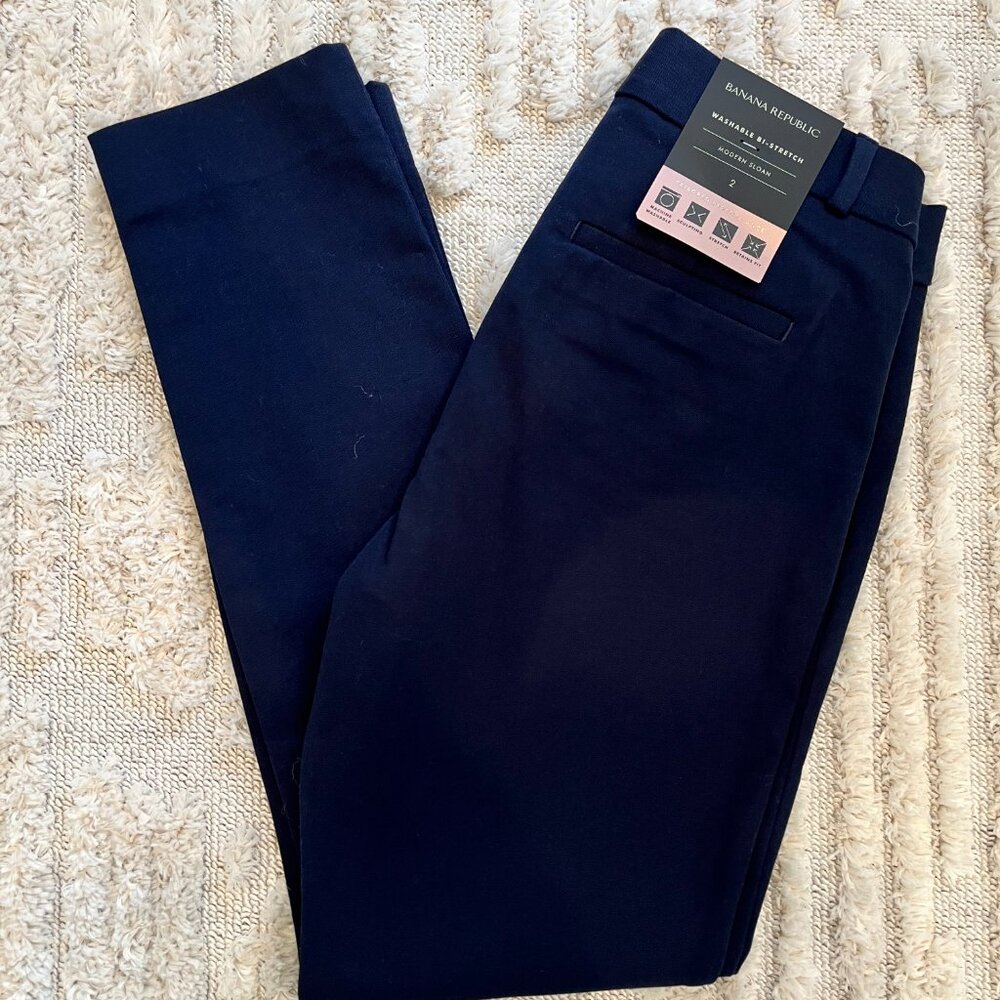 Banana Republic Blue Sloan Pants (Size 2)